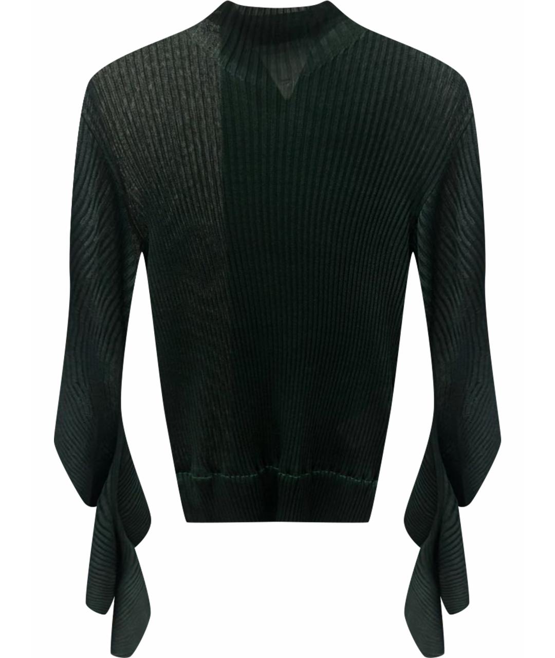 BOTTEGA VENETA Зеленая шелковая водолазка, фото 1