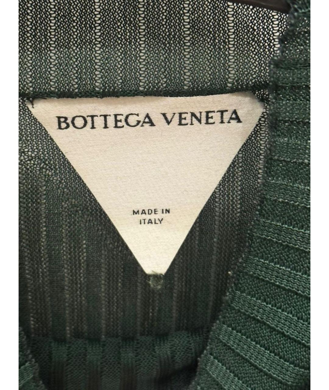 BOTTEGA VENETA Зеленая шелковая водолазка, фото 5