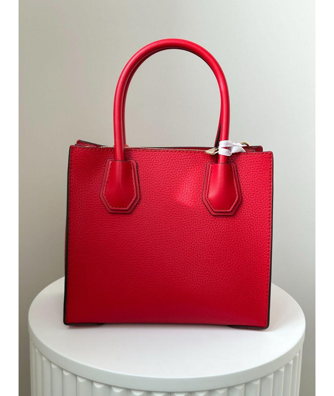 MICHAEL KORS Красная кожаная сумка с короткими ручками, фото 3