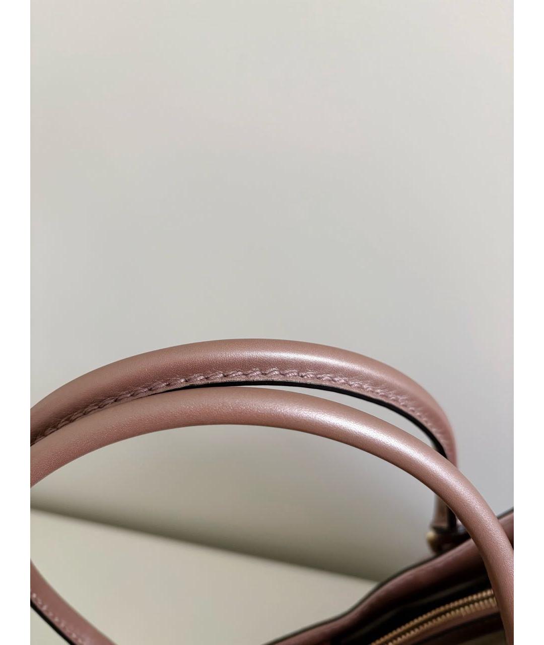 GUCCI Розовая кожаная сумка тоут, фото 7