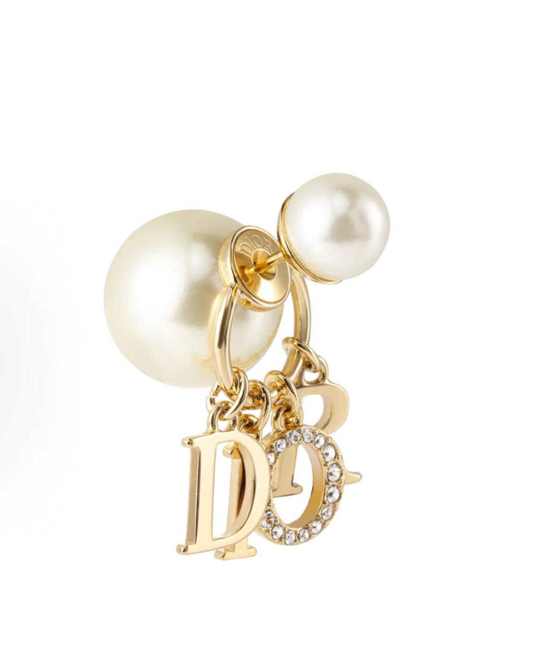 CHRISTIAN DIOR Бежевые серьги, фото 4