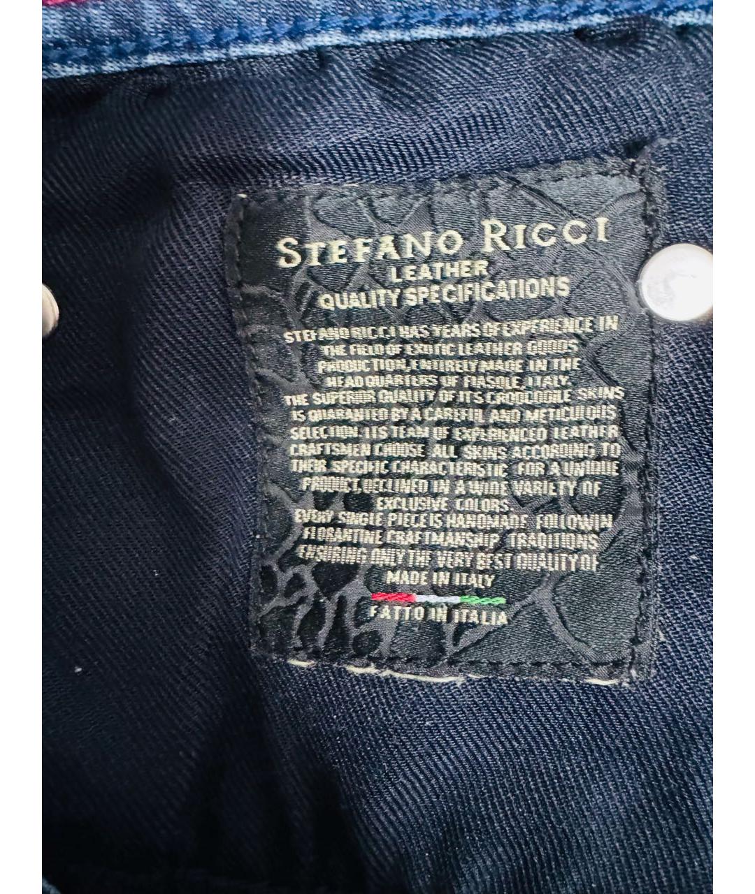 STEFANO RICCI Синие хлопко-эластановые джинсы слим, фото 6