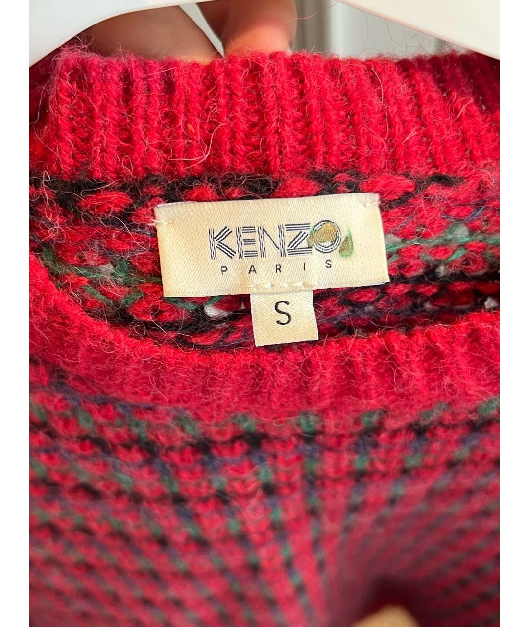 KENZO Красный шерстяной джемпер / свитер, фото 3