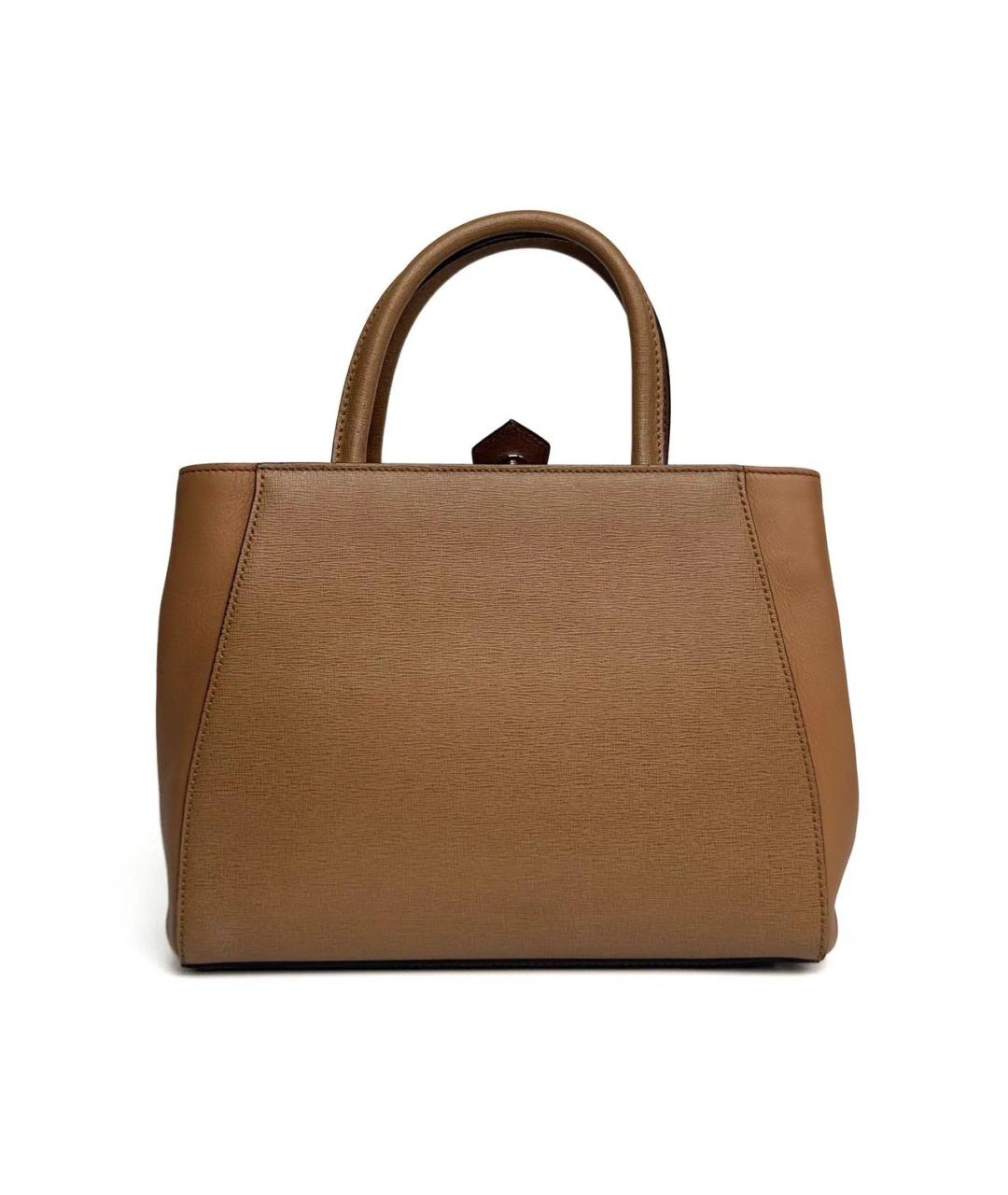 FENDI Коричневая кожаная сумка тоут, фото 3
