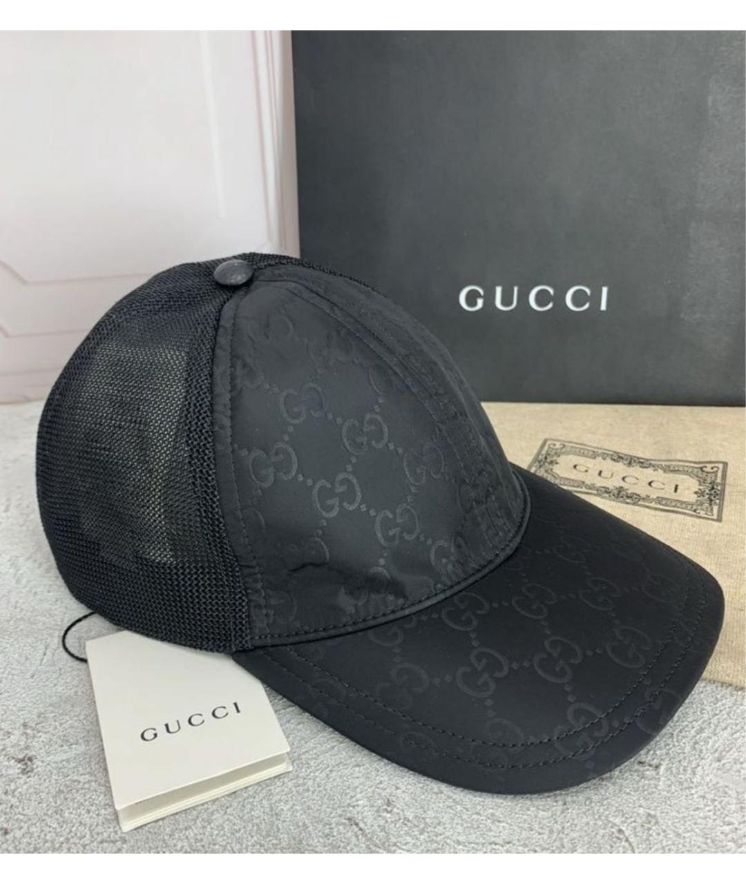 GUCCI Черная хлопковая кепка/бейсболка, фото 4