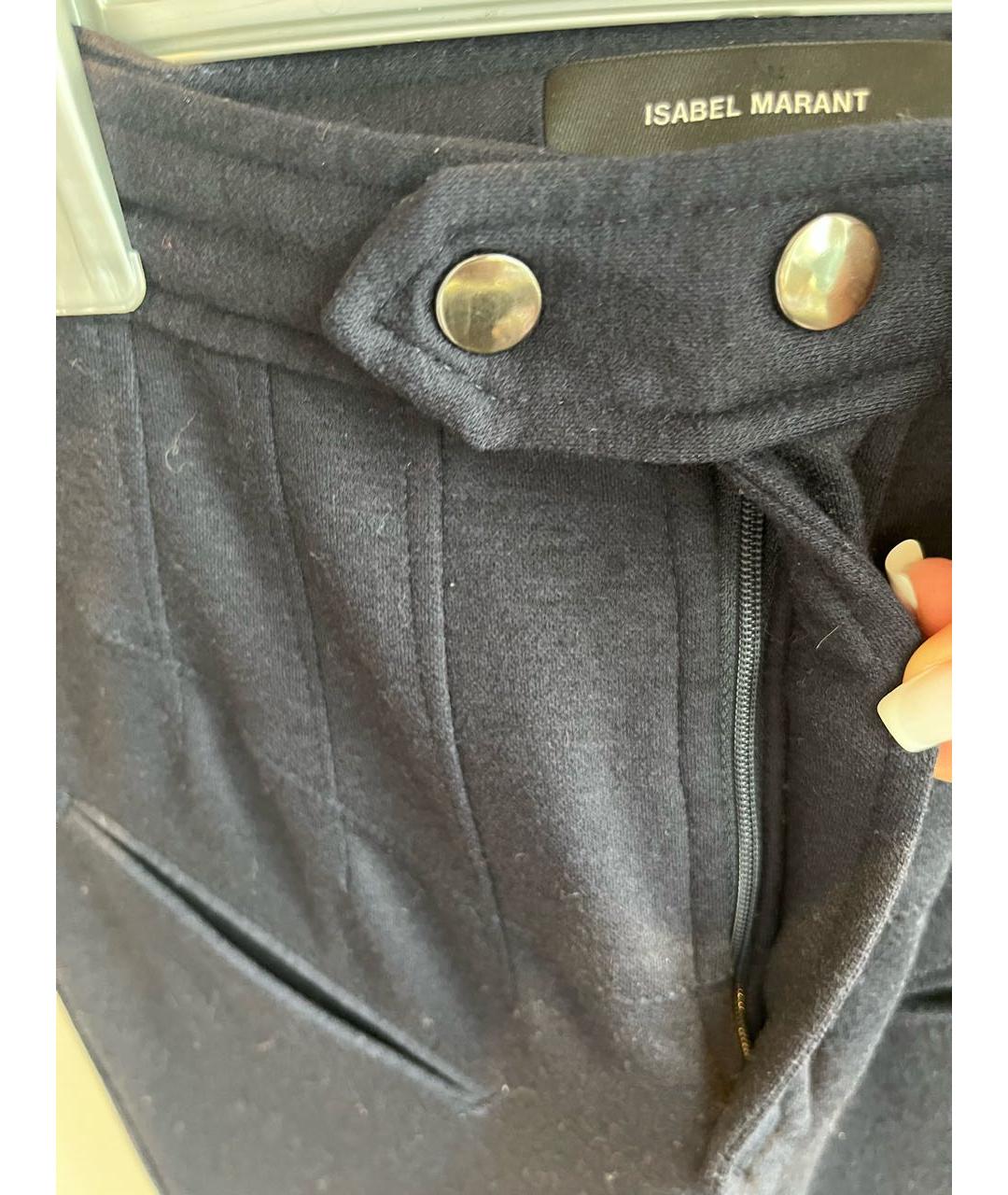 ISABEL MARANT Темно-синие брюки узкие, фото 4