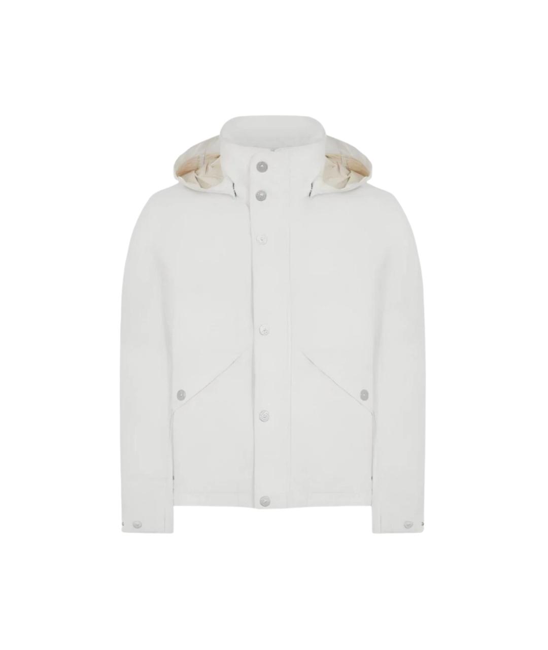 STONE ISLAND Белая льняная куртка, фото 3