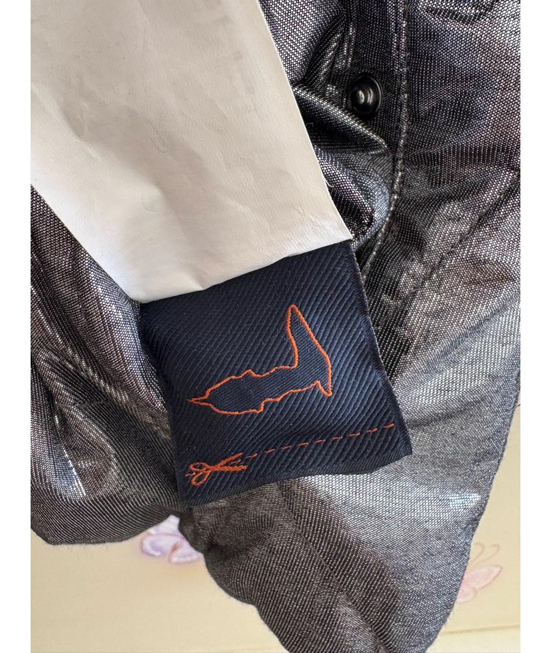 TRUSSARDI JEANS Серебряная куртка, фото 3