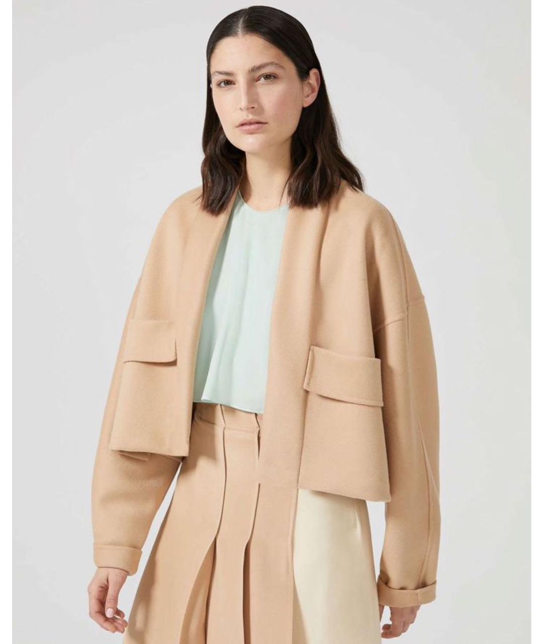 SPORTMAX Бежевое кашемировое пальто, фото 6