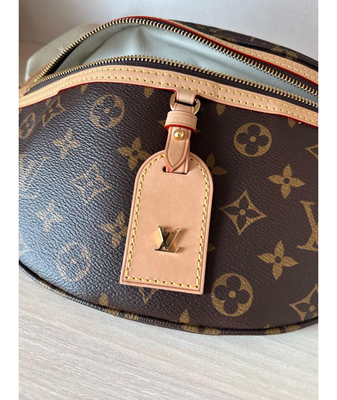 LOUIS VUITTON Коричневая поясная сумка, фото 5