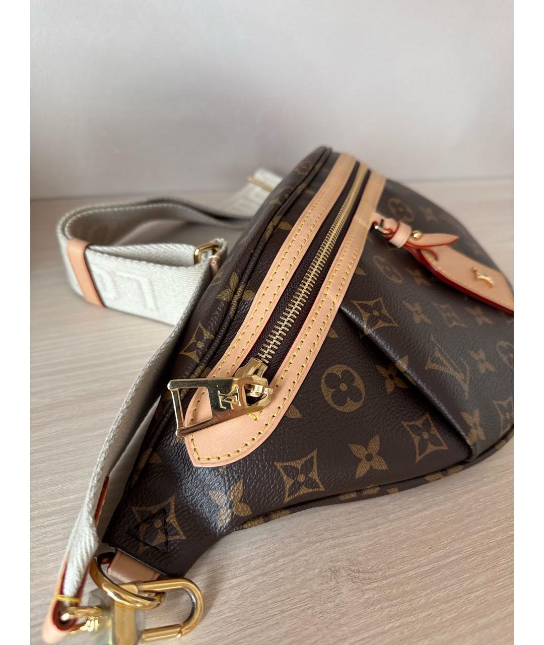 LOUIS VUITTON Коричневая поясная сумка, фото 2