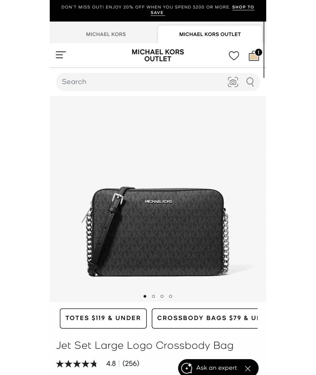 MICHAEL KORS Черная сумка через плечо, фото 8