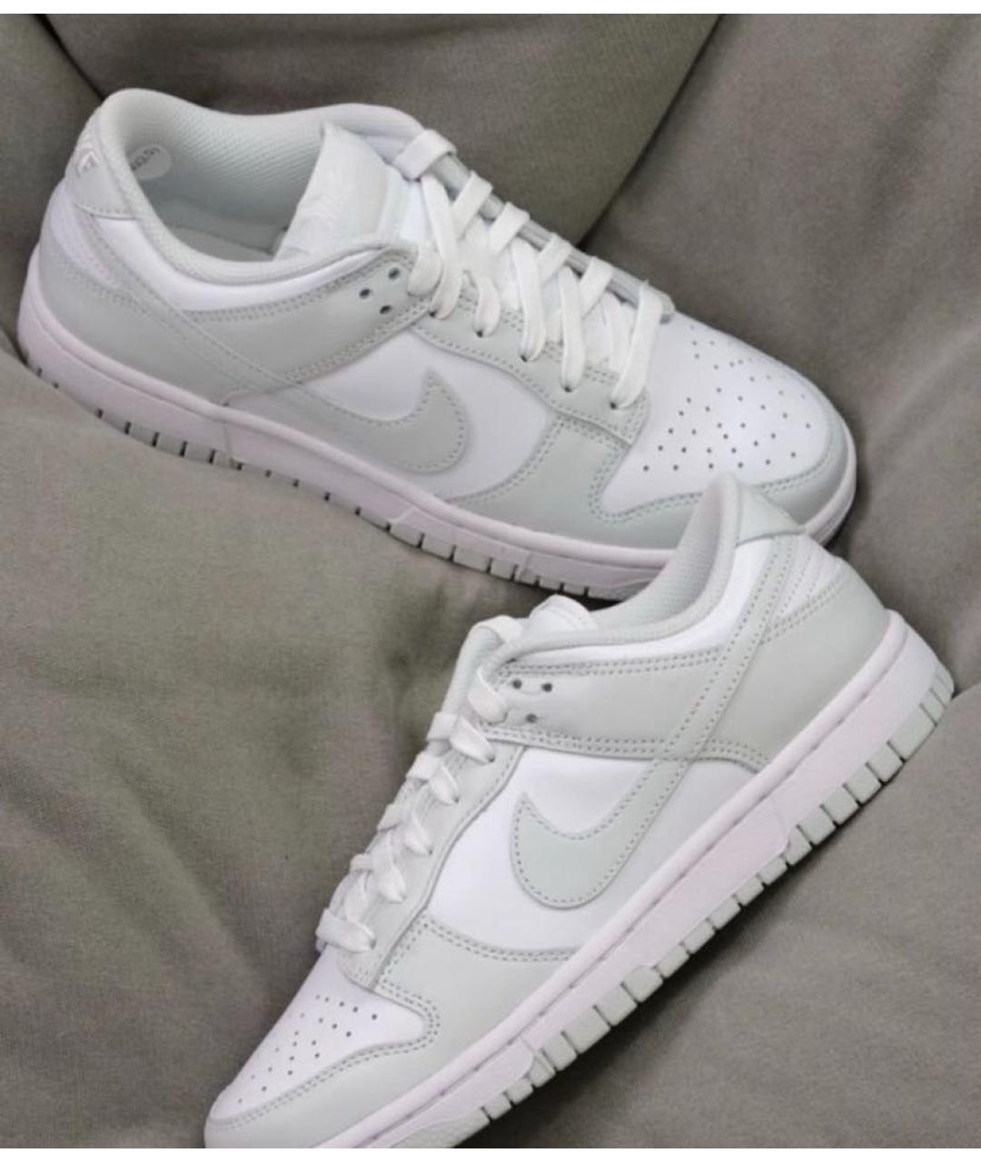 NIKE Серые кожаные низкие кроссовки / кеды, фото 6