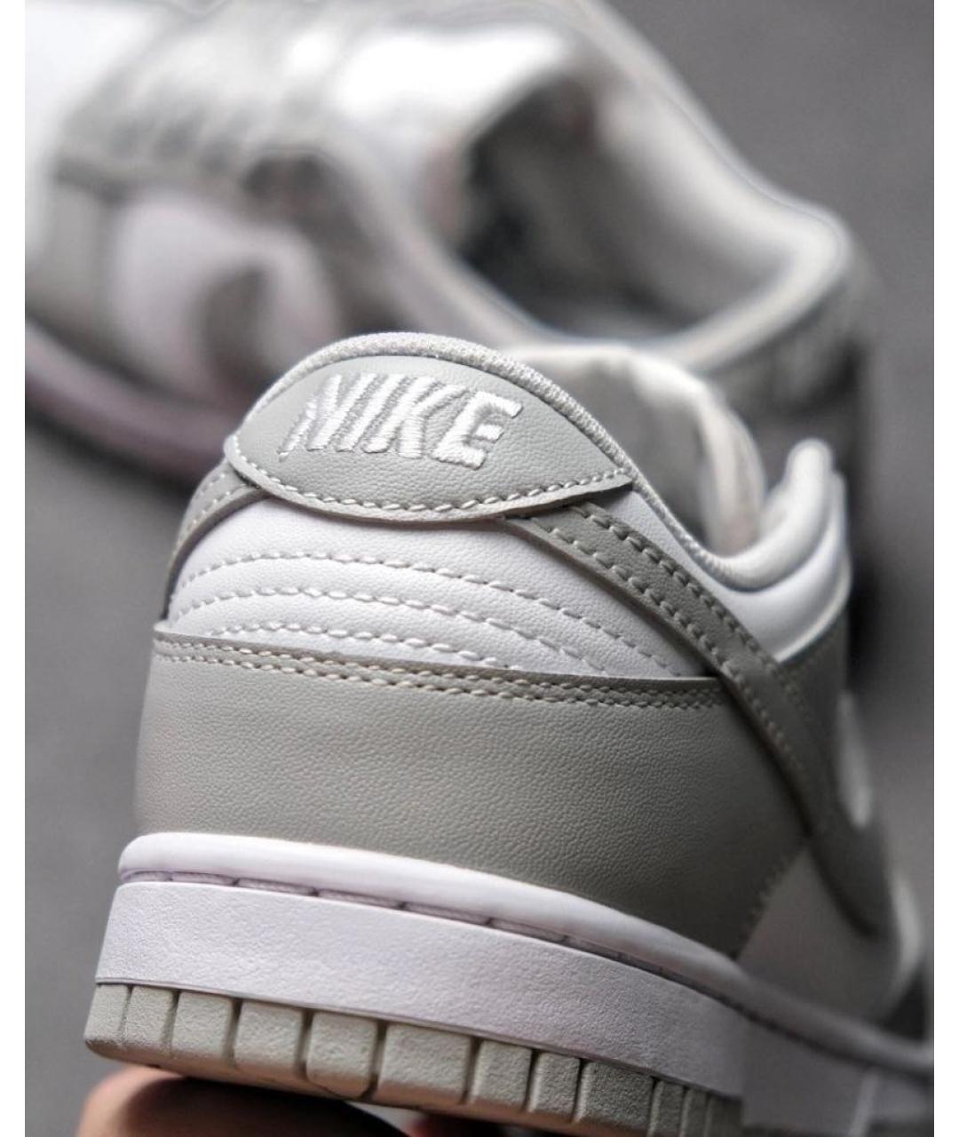 NIKE Серые кожаные низкие кроссовки / кеды, фото 8