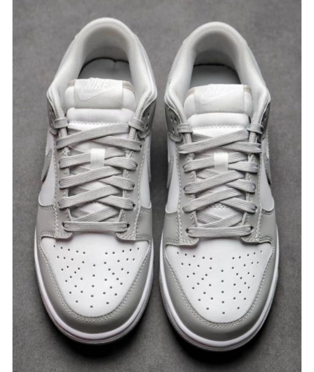 NIKE Серые кожаные низкие кроссовки / кеды, фото 5