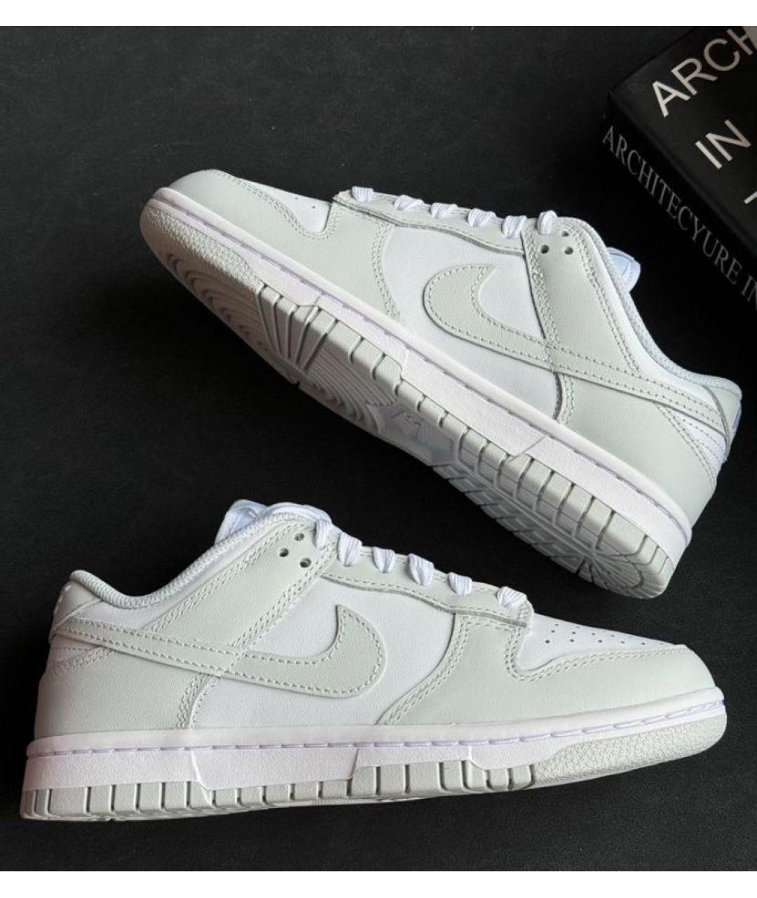 NIKE Серые кожаные низкие кроссовки / кеды, фото 8