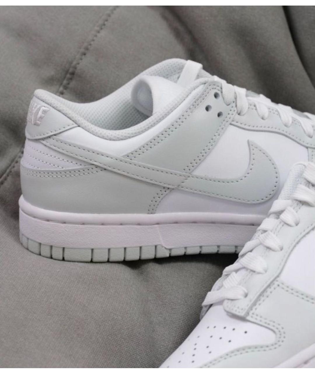 NIKE Серые кожаные низкие кроссовки / кеды, фото 8