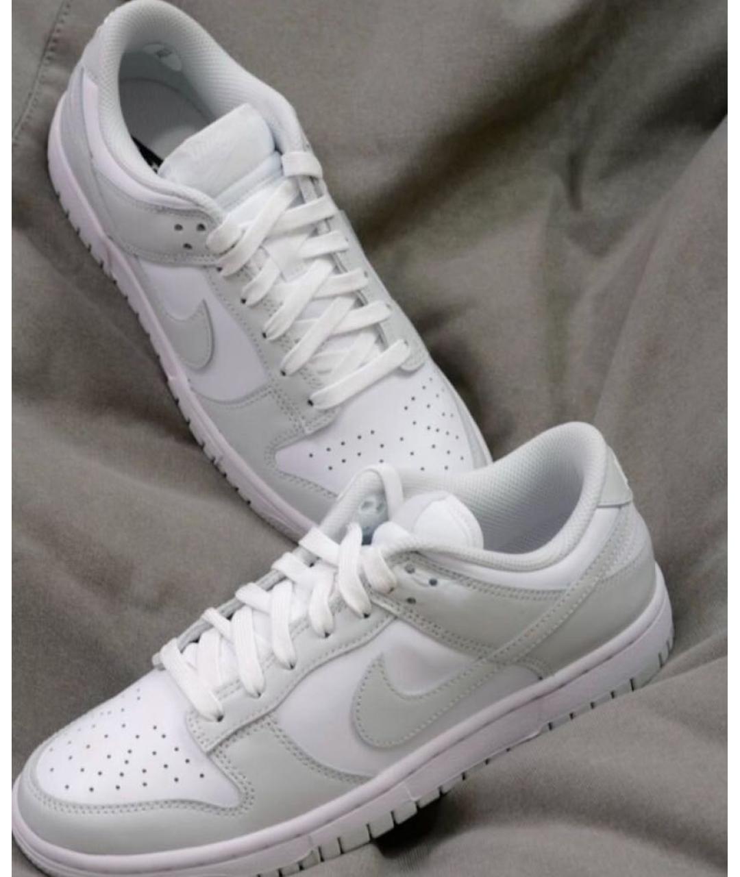 NIKE Серые кожаные низкие кроссовки / кеды, фото 6