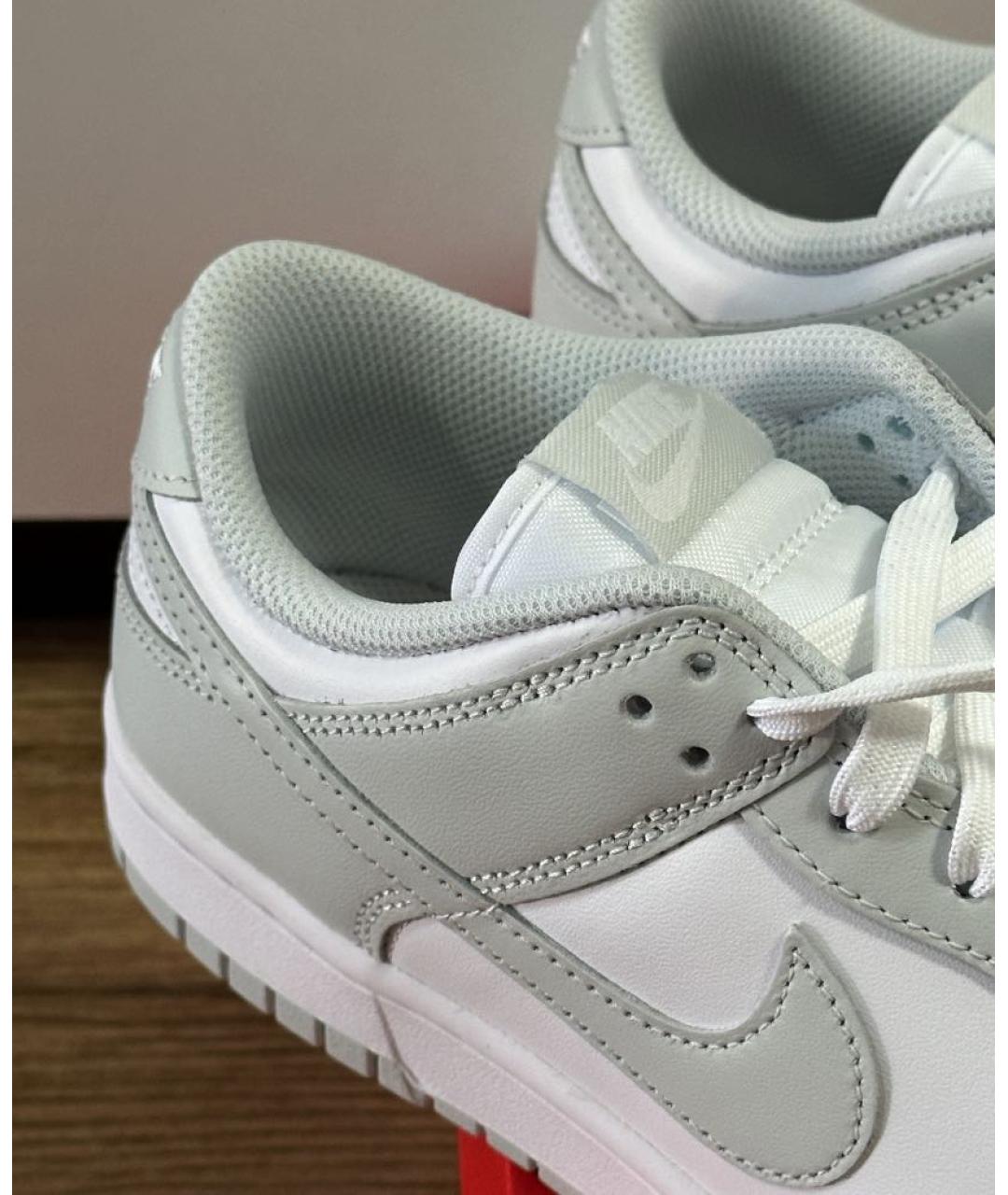 NIKE Серые кожаные низкие кроссовки / кеды, фото 7