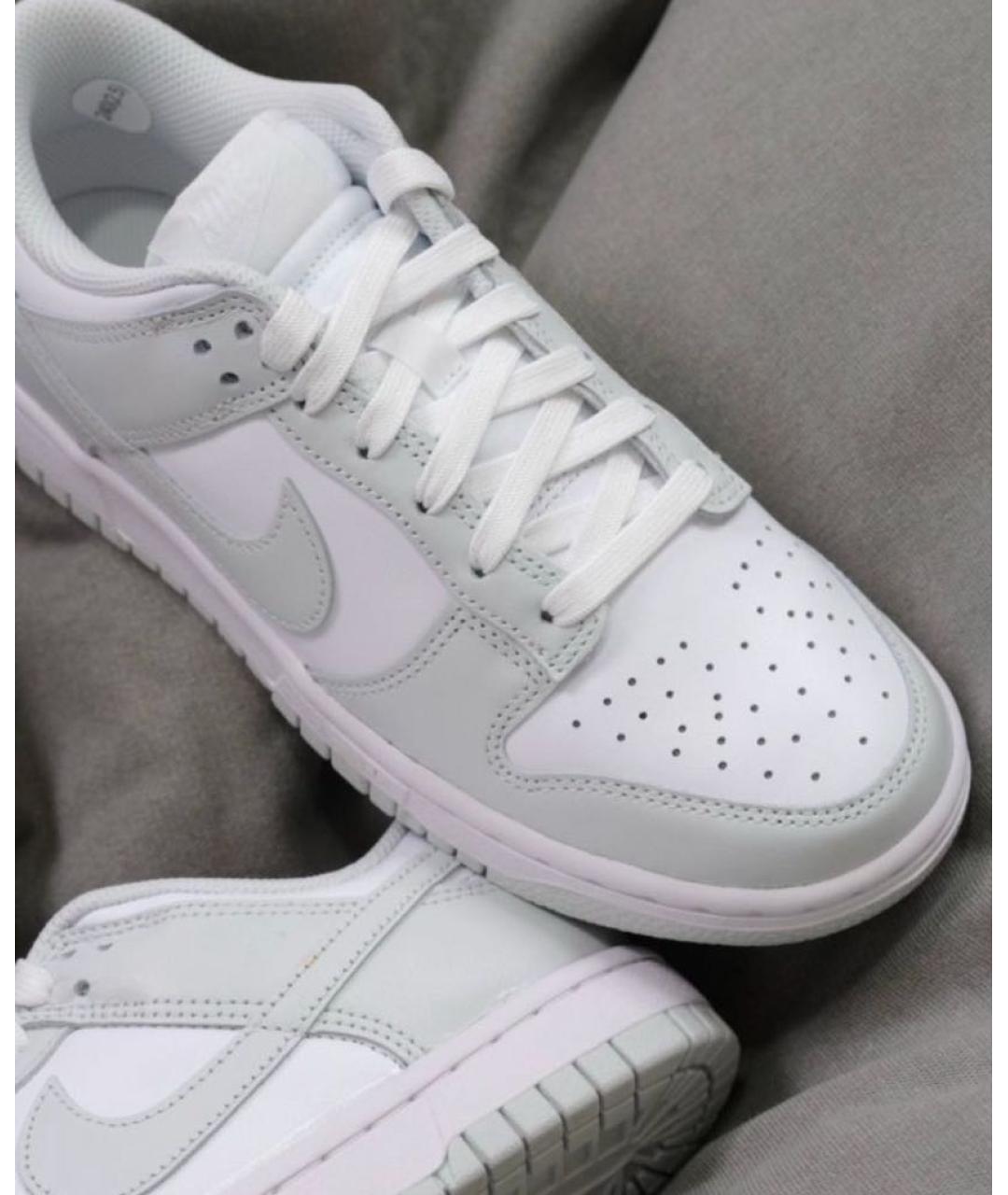 NIKE Серые кожаные низкие кроссовки / кеды, фото 7