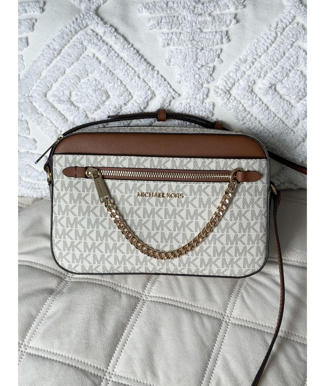 MICHAEL KORS Бежевая сумка через плечо, фото 7