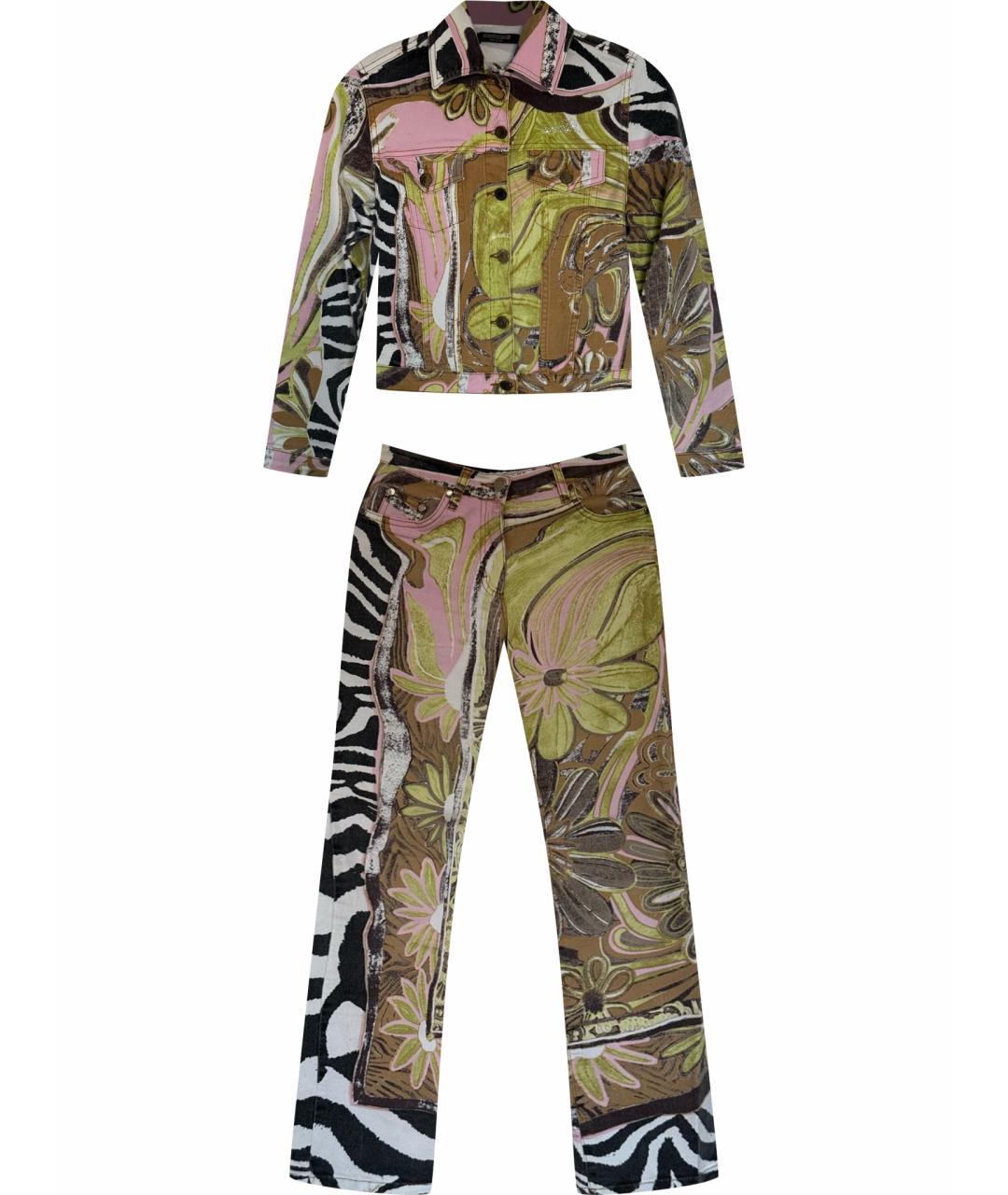 ROBERTO CAVALLI Мульти деним костюм с брюками, фото 1