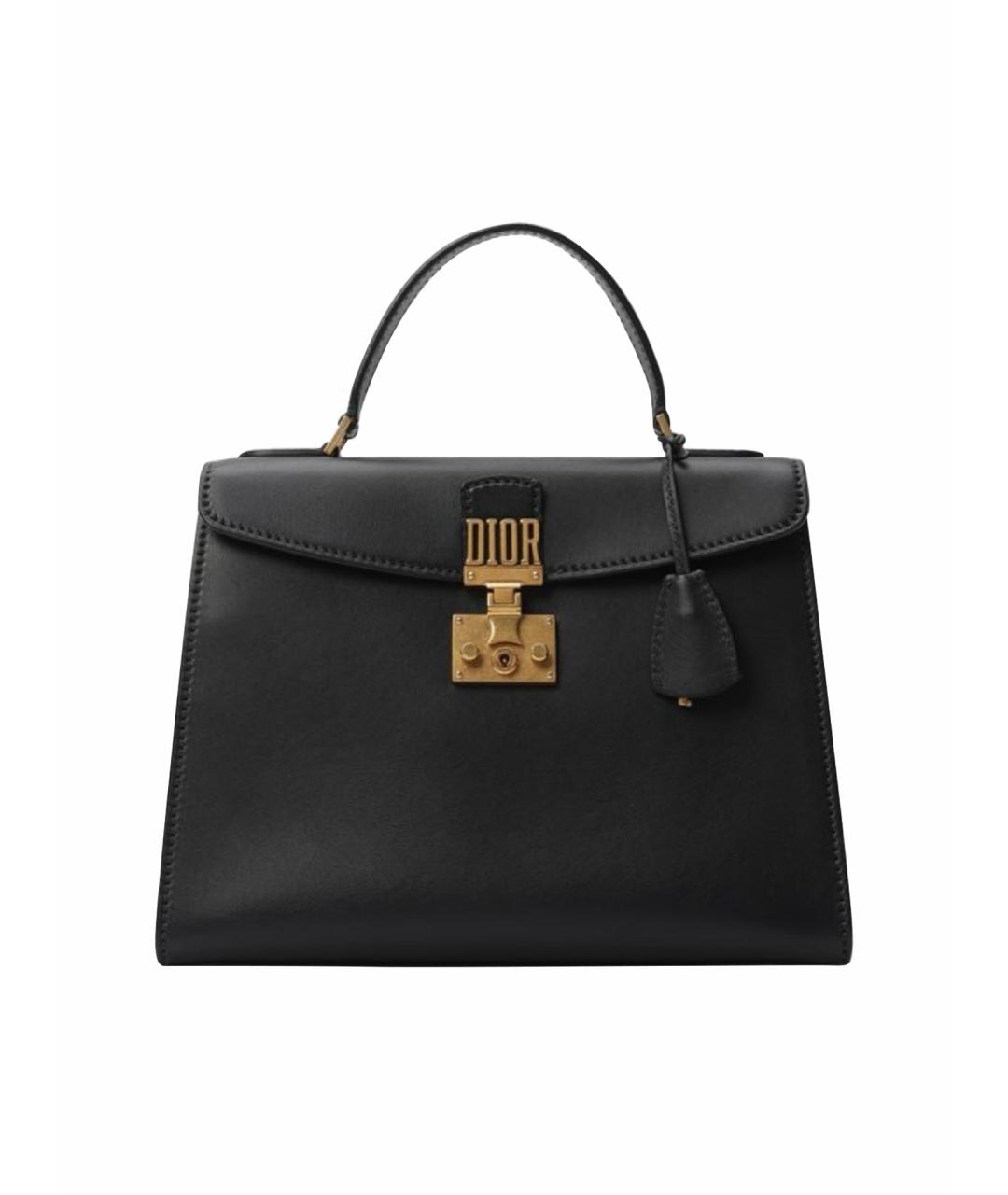 CHRISTIAN DIOR Темно-синяя кожаная сумка с короткими ручками, фото 1
