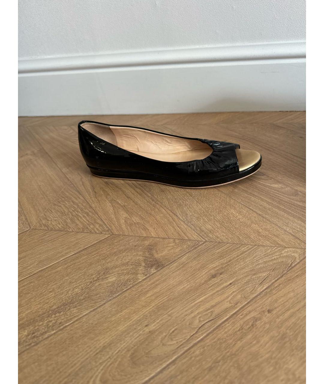 BALLY Черные балетки из лакированной кожи, фото 7