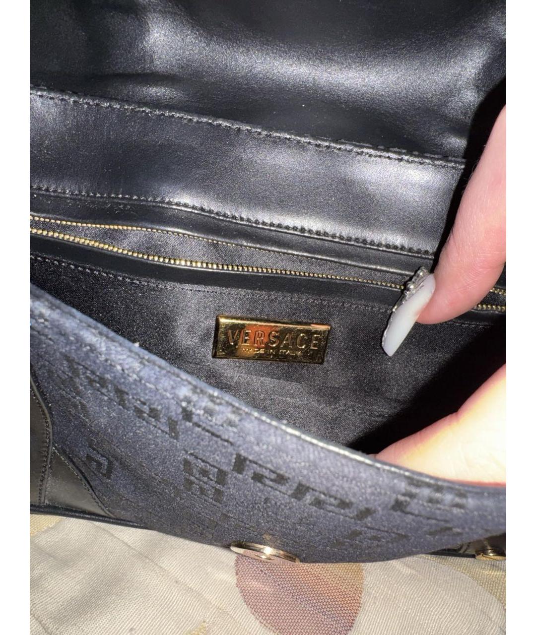 VERSACE Черная сумка через плечо, фото 4