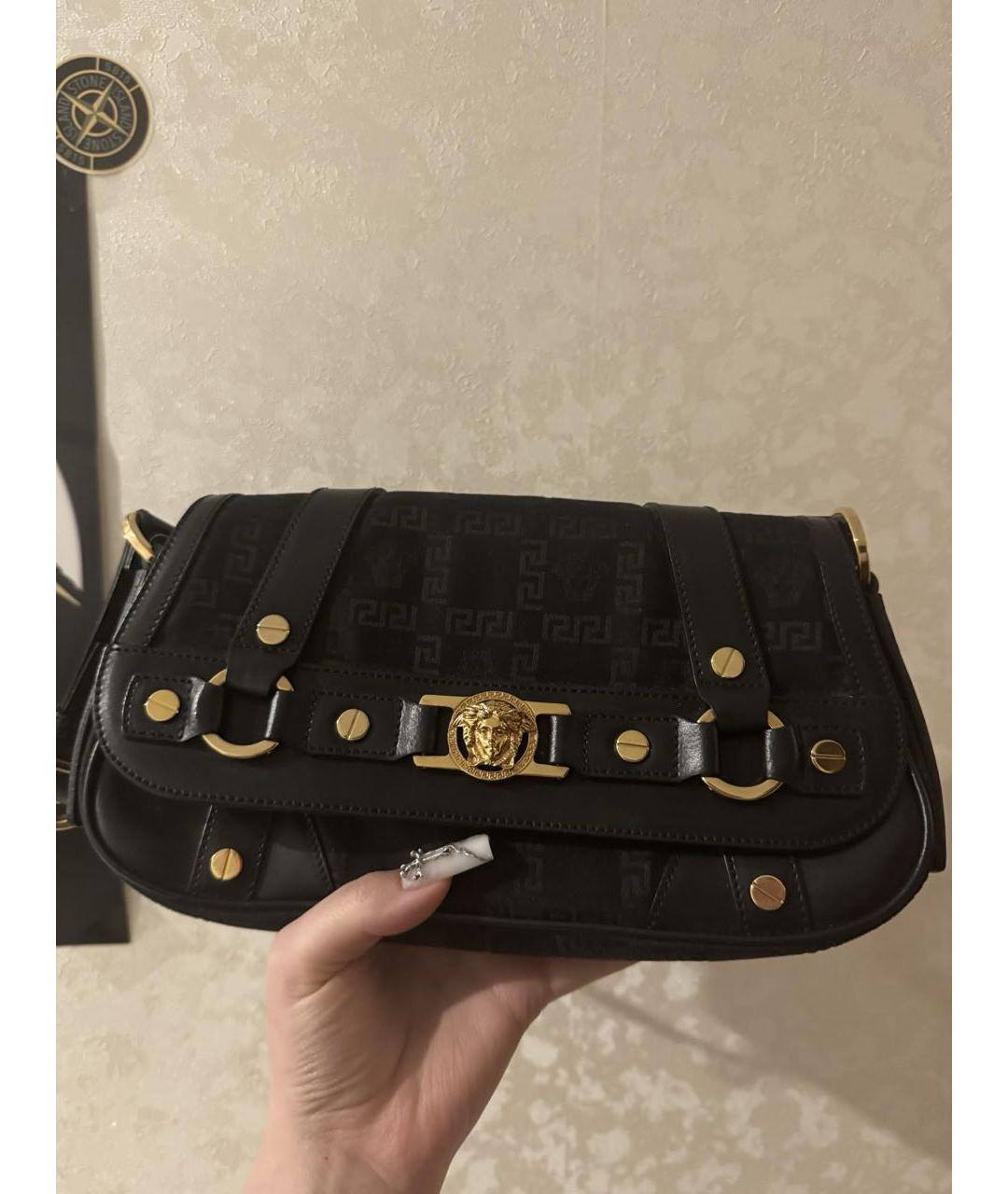 VERSACE Черная сумка через плечо, фото 2