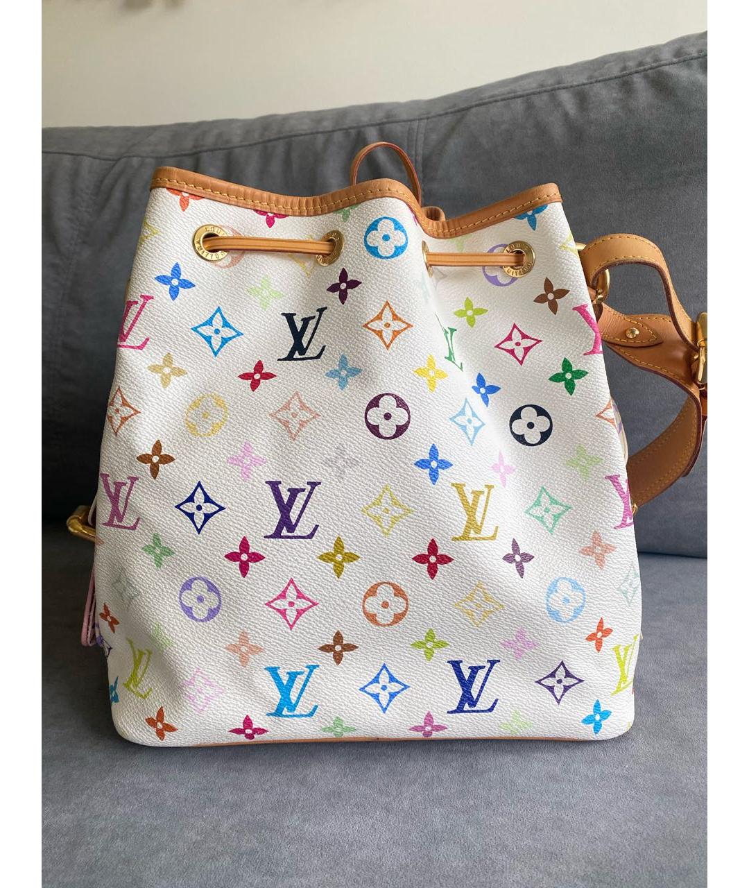 LOUIS VUITTON Белая кожаная сумка через плечо, фото 3