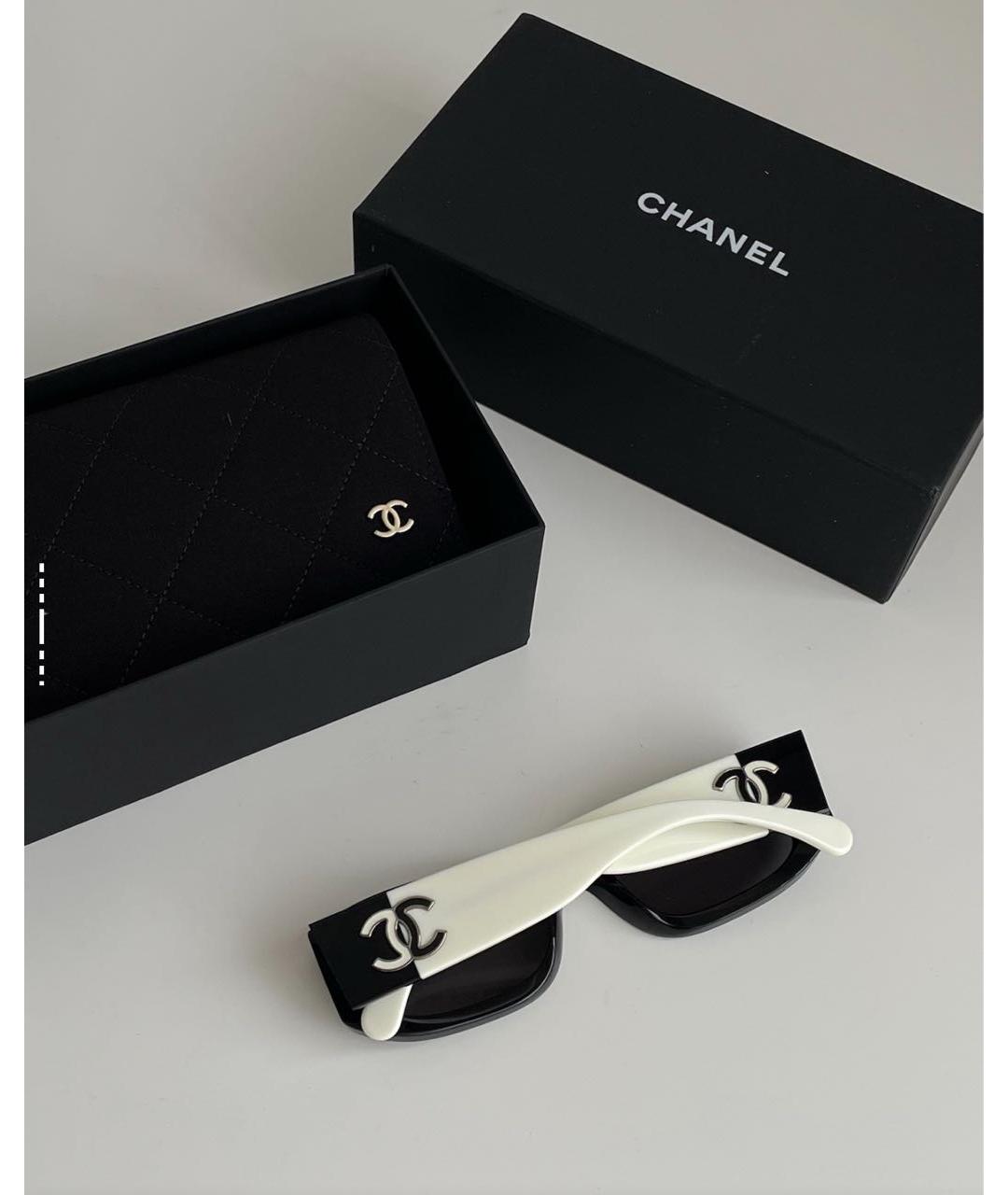 CHANEL Черные пластиковые солнцезащитные очки, фото 4