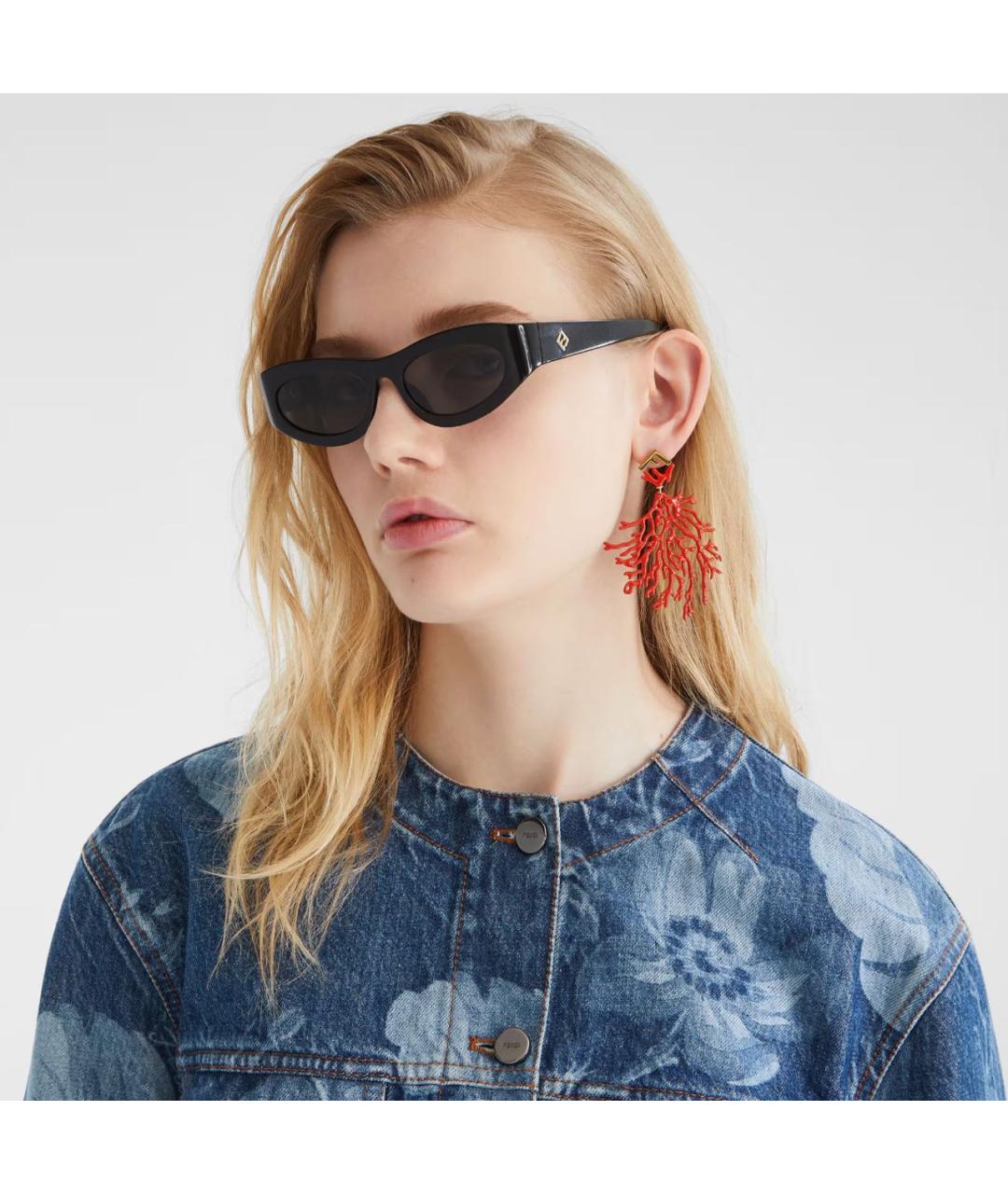 FENDI Золотые латунные серьги, фото 3