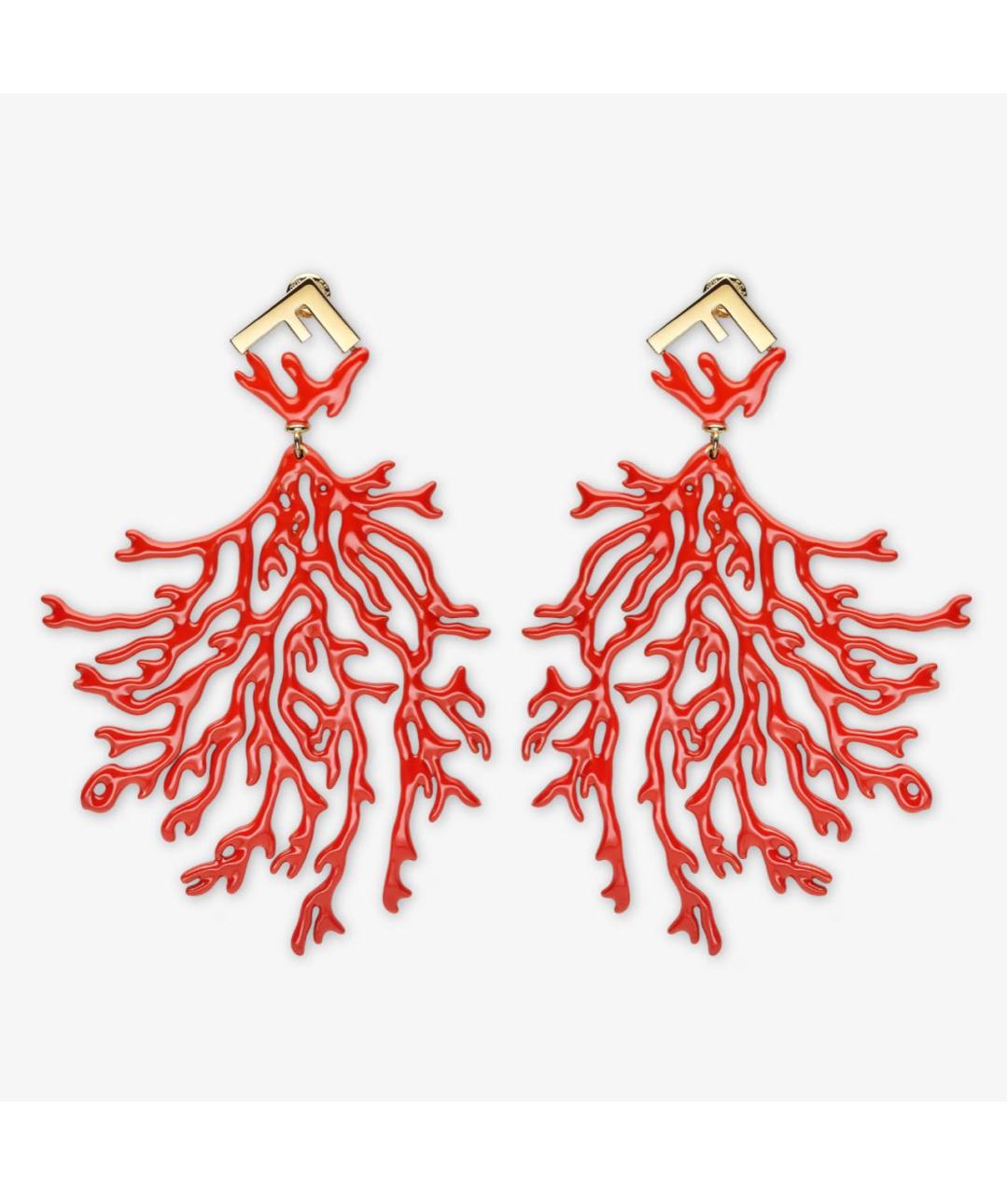 FENDI Золотые латунные серьги, фото 4