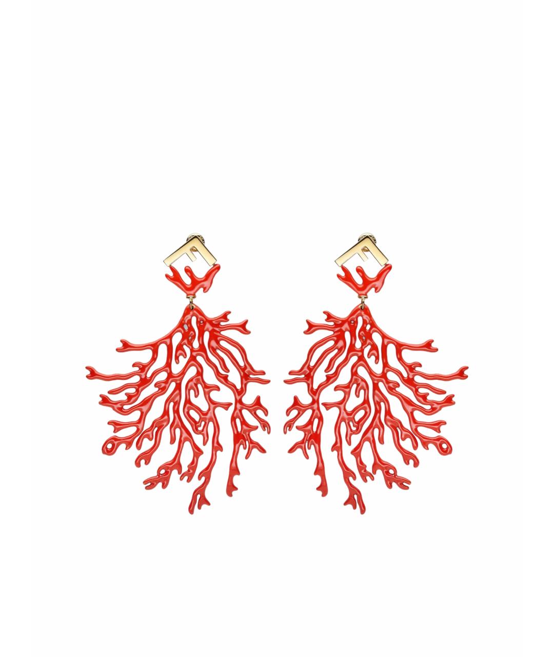 FENDI Золотые латунные серьги, фото 1