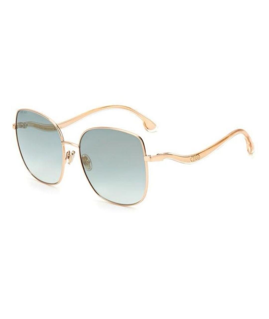 JIMMY CHOO Золотые металлические солнцезащитные очки, фото 2