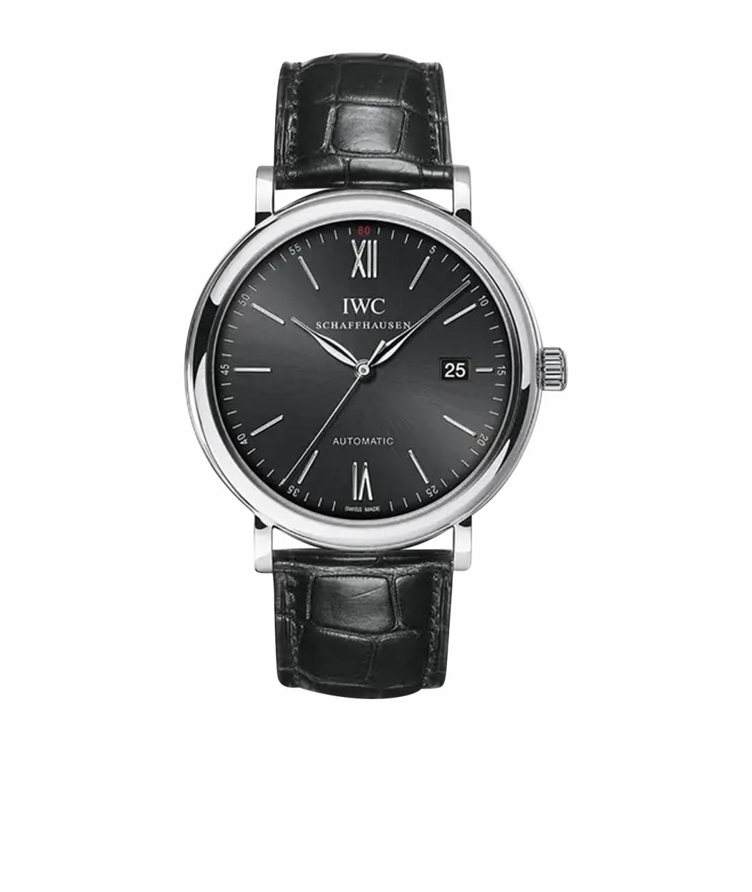 IWC Черные часы, фото 1