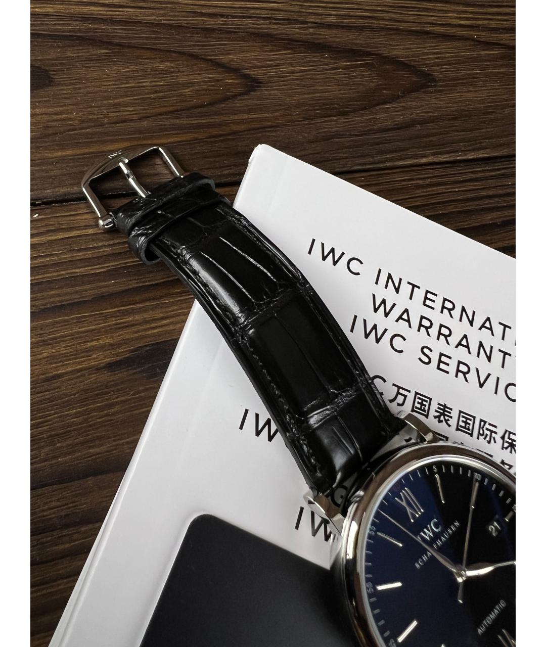 IWC Черные часы, фото 3