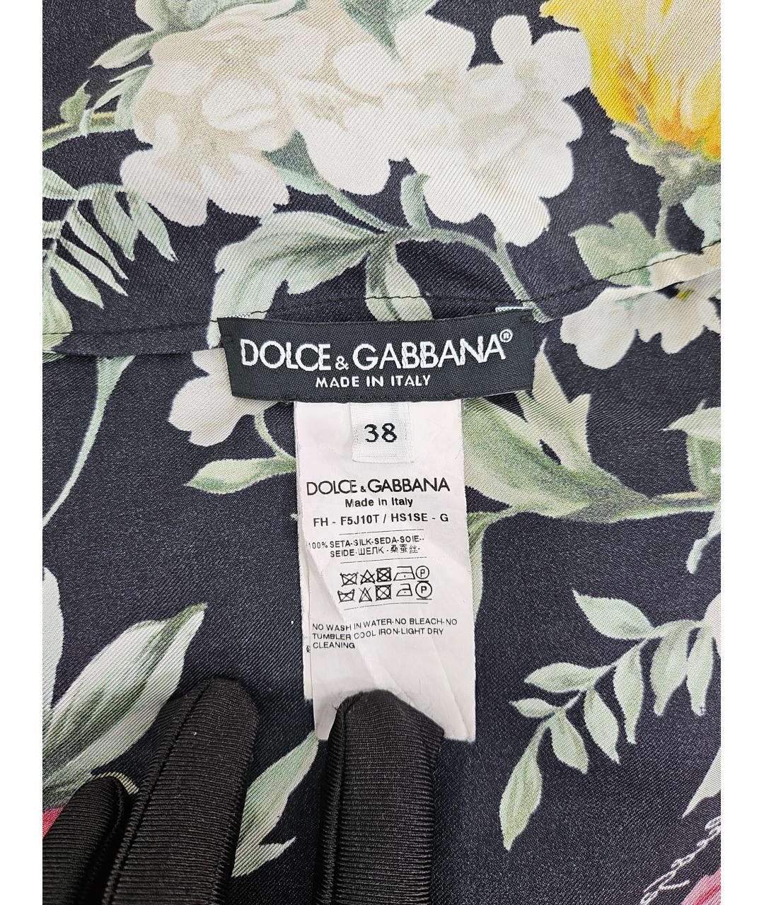 DOLCE&GABBANA Мульти шелковая блузы, фото 6