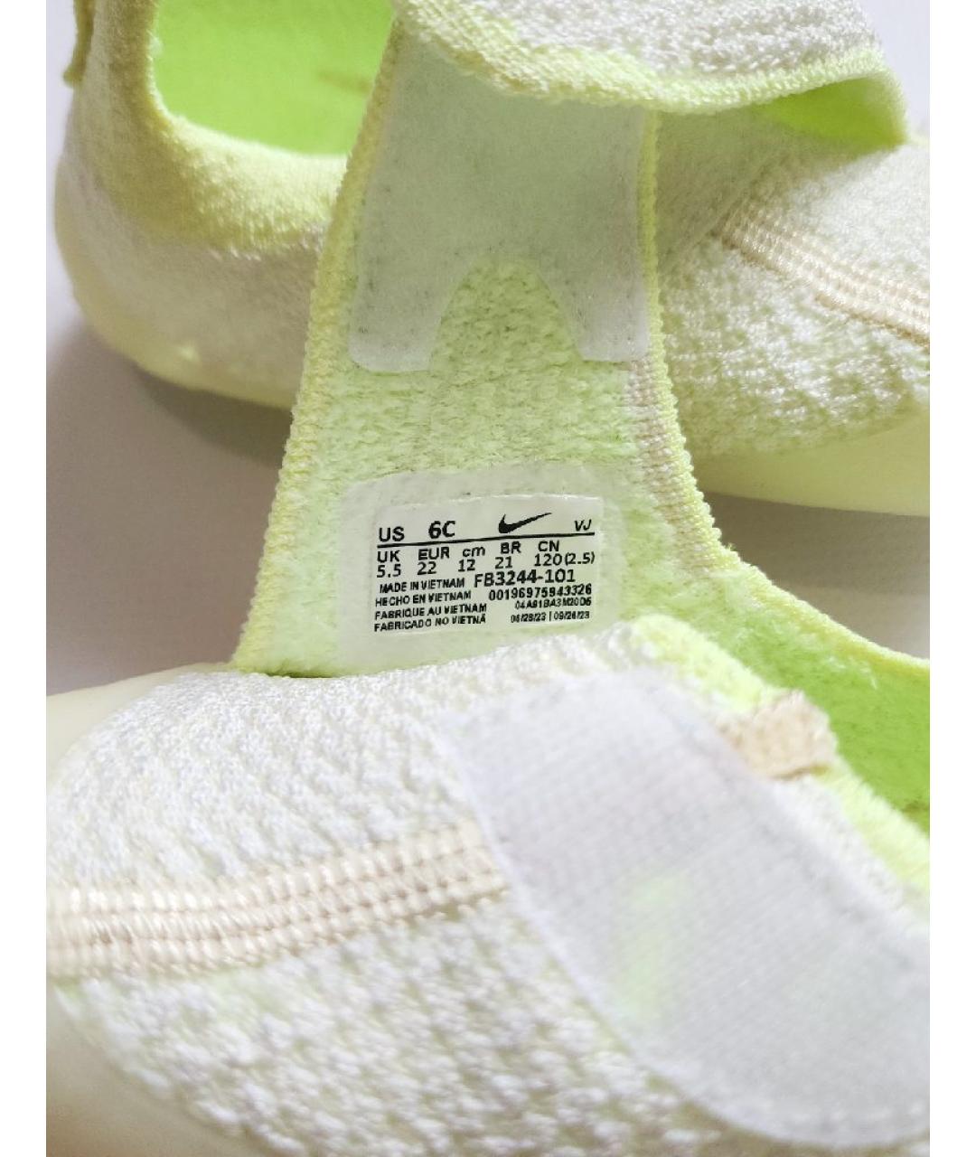 NIKE Салатовые текстильные кеды, фото 6