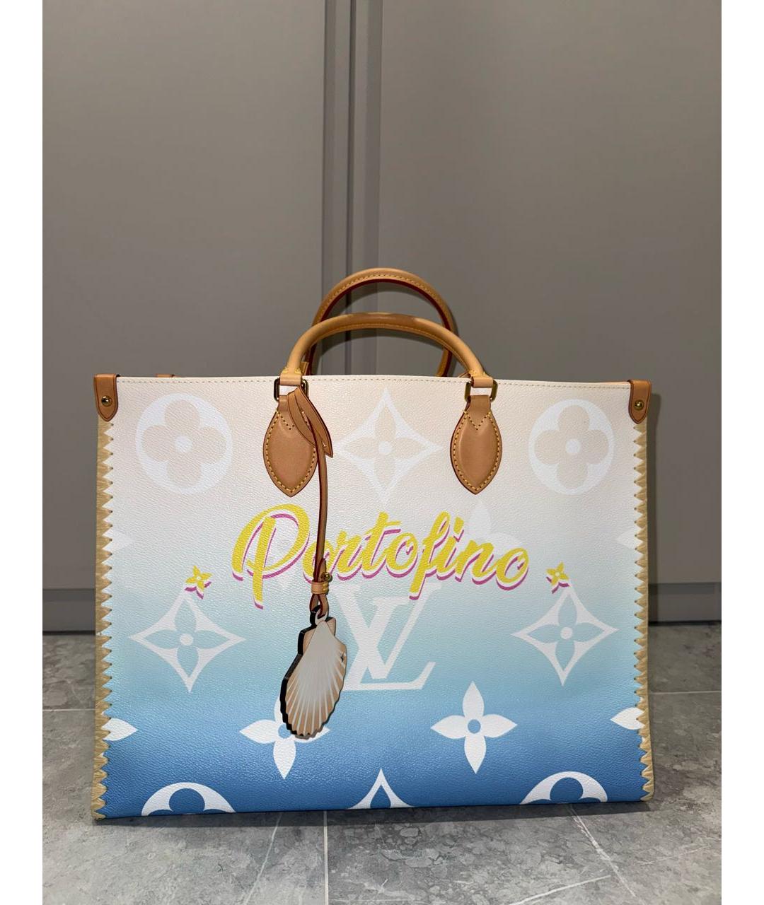 LOUIS VUITTON Кожаная пляжная сумка, фото 7