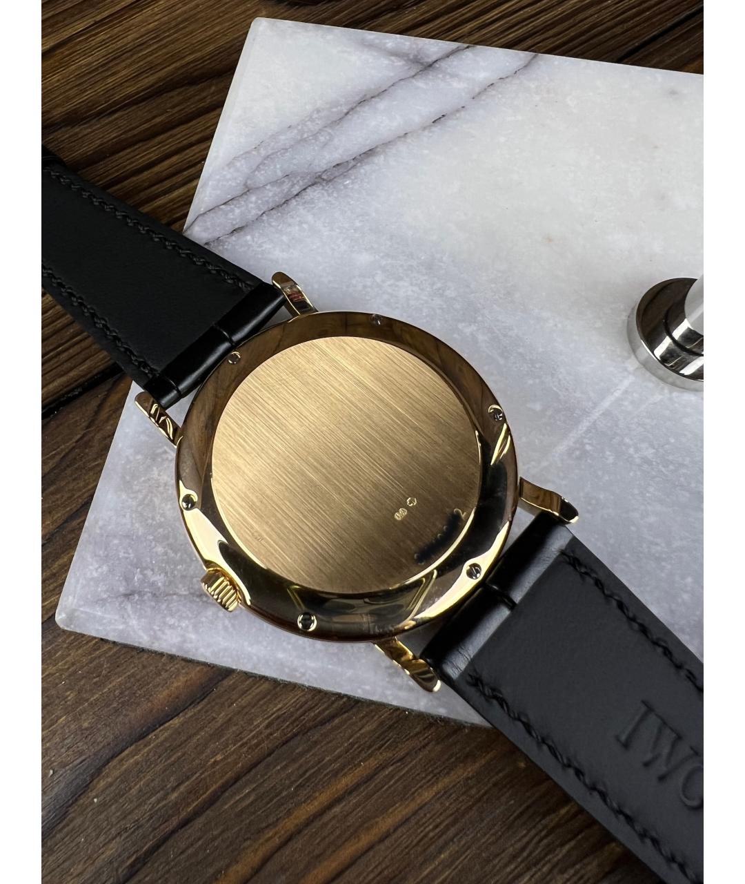 IWC Черные часы из желтого золота, фото 6