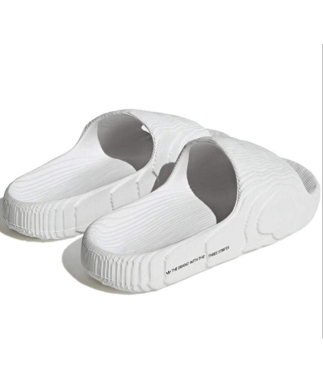 ADIDAS Белые резиновые шлепанцы, фото 4