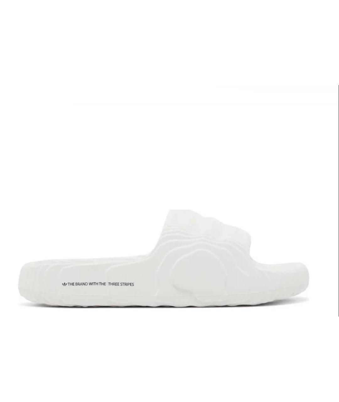 ADIDAS Белые резиновые шлепанцы, фото 5