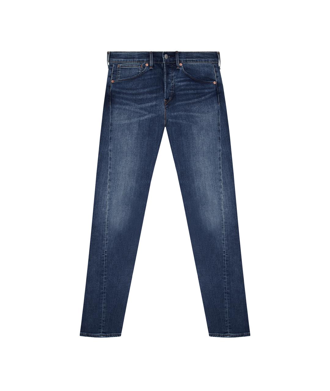 LEVI'S Синие хлопко-эластановые прямые джинсы, фото 1