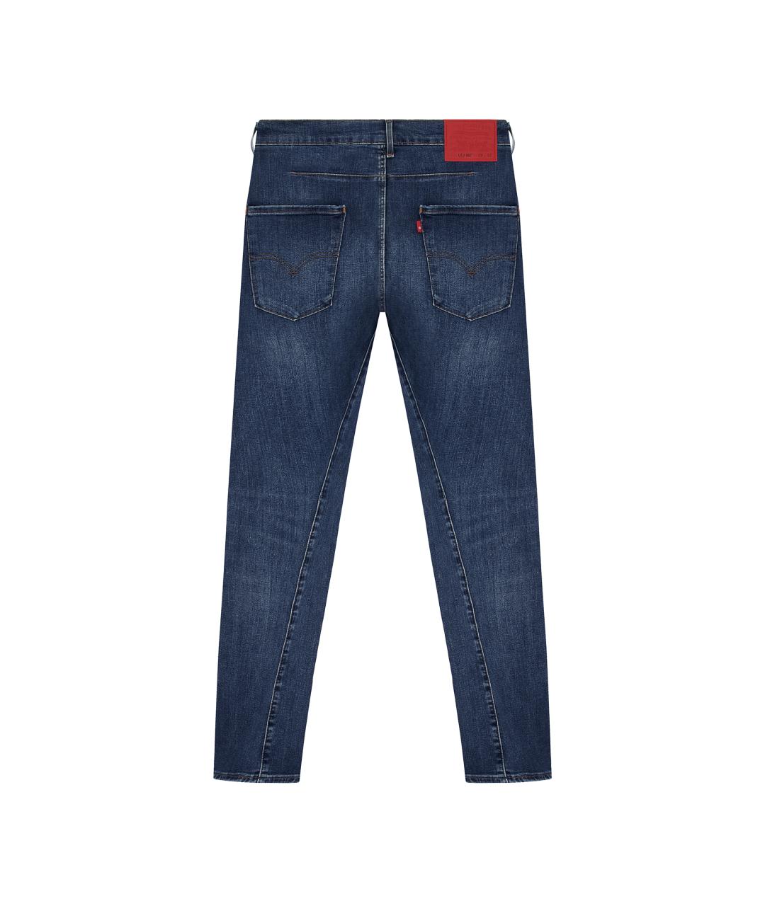 LEVI'S Синие хлопко-эластановые прямые джинсы, фото 2
