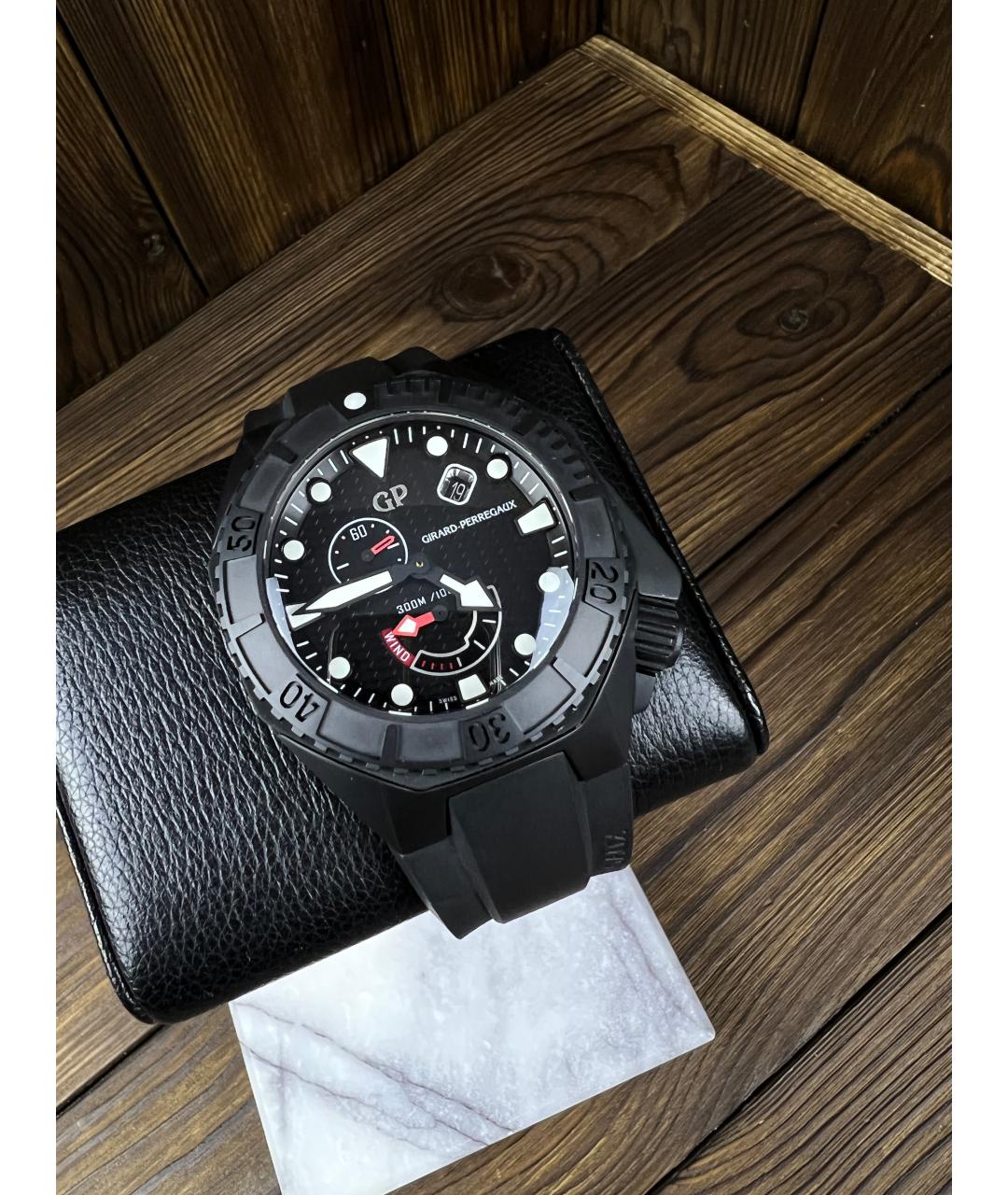 GIRARD PERREGAUX Черные керамические часы, фото 3