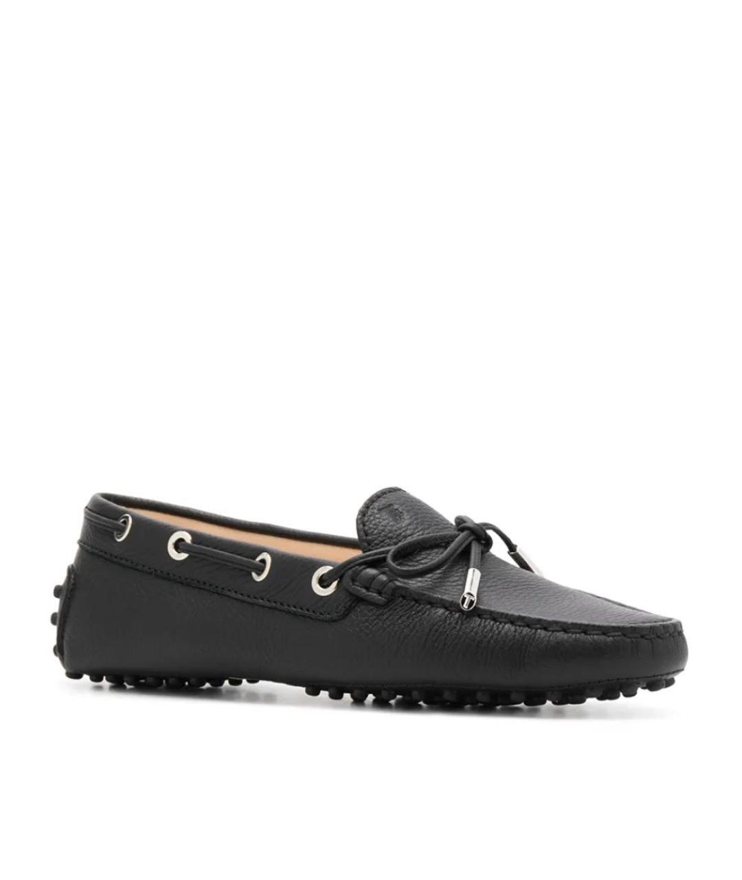 TOD'S Черные кожаные мокасины, фото 5