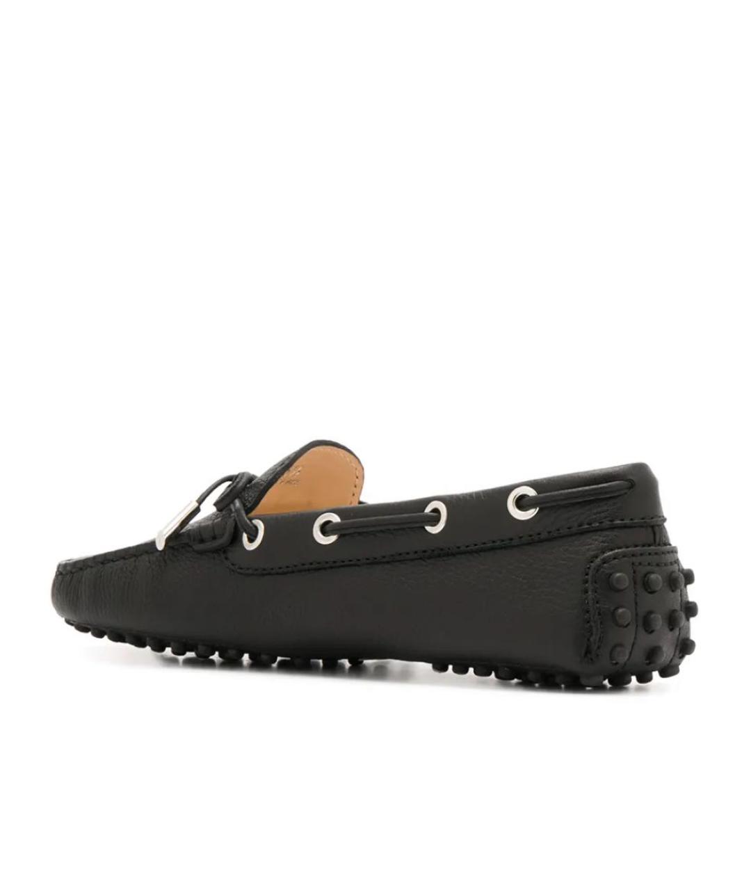 TOD'S Черные кожаные мокасины, фото 4