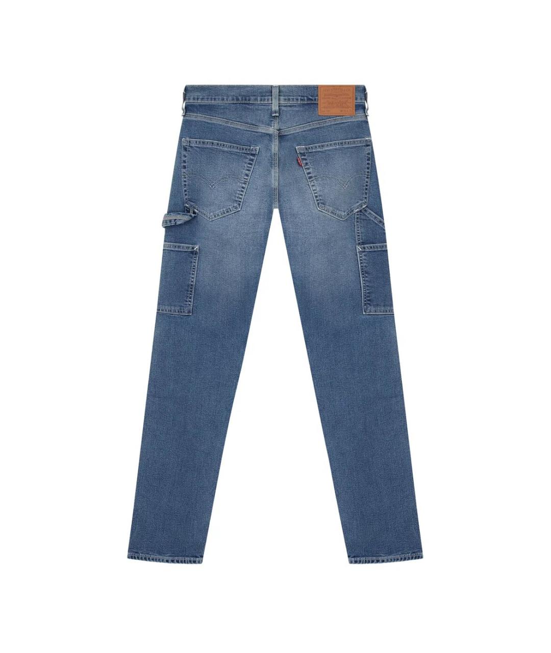 LEVI'S Синие хлопко-эластановые прямые джинсы, фото 2